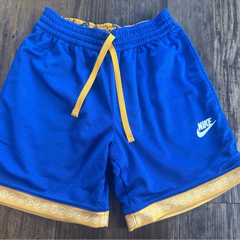 Nike Royal Blue and yellow boys shorts